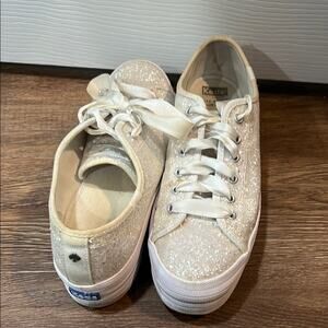 Keds x Kate Spade Sparkle White Sneakers